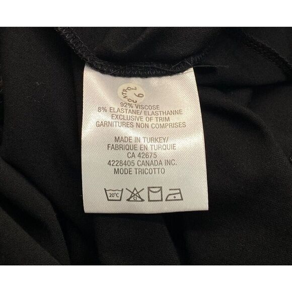 Jane & John Long Slv Black Tunic Viscose Artsy Mixed Fabric Sequin Mesh Size S - Picture 10 of 12